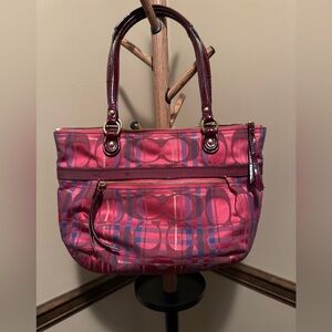 Coach poppy tartan 21137 purse